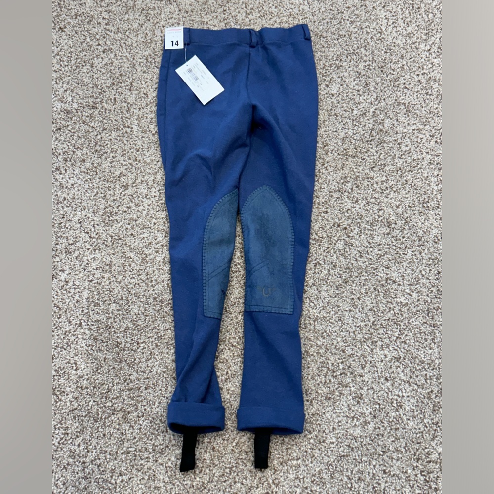 Girls 14 TuffRider starter low rise pull on breaches riding pants - NWT